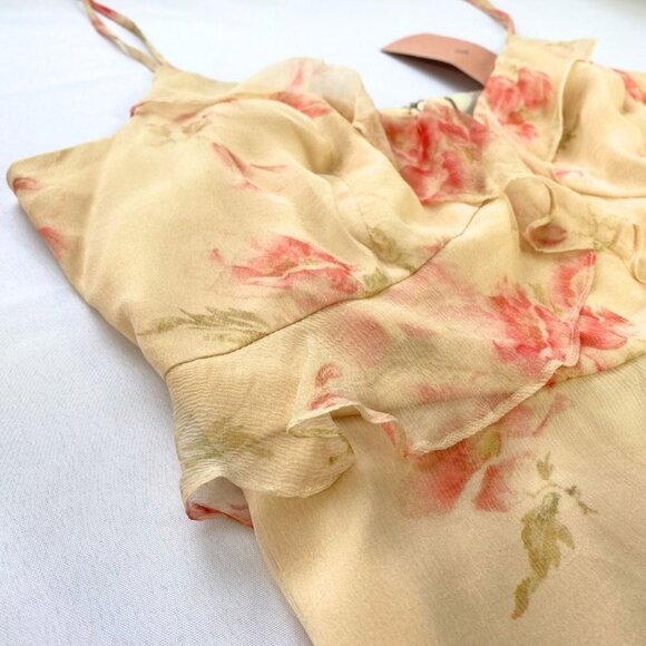 NWT BHLDN CLARE PINK SLEEVELESS FLORAL SHEER CHIFFON OVERLAY FORMAL DRESS - 16 - Picture 10 of 12